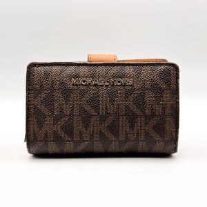 Michael Kors Medium Signature Logo Wallet - Brown